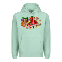 Seafoam cowgirl hat with gifts and cookies Premium Hoodie - AdoDesignShop