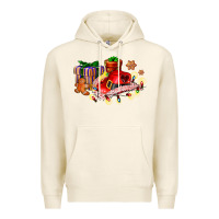 Tofu cowgirl hat with gifts and cookies Premium Hoodie - AdoDesignShop