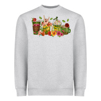 Floral Hustler Coffee Cups Heavyweight Sweatshirt | Teevron
