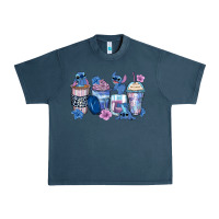Midnight Navy stitch coffee cups Urban Heavy Tee - Zillion Design Studio