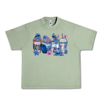 Oil Green stitch coffee cups Urban Heavy Tee - Zillion Design Studio