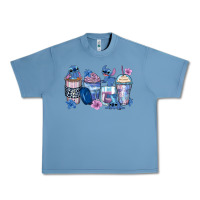 Pebble Blue stitch coffee cups Urban Heavy Tee - Zillion Design Studio