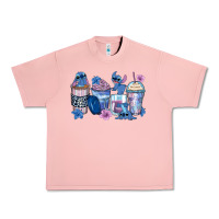 Salmon stitch coffee cups Urban Heavy Tee - Zillion Design Studio