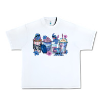 White stitch coffee cups Urban Heavy Tee - Zillion Design Studio
