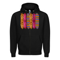 Black Pink Leopard Serape Brush Strokes Zipper Hoodie - Bettercallsaul