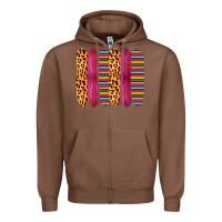 Chestnut Pink Leopard Serape Brush Strokes Zipper Hoodie - Bettercallsaul