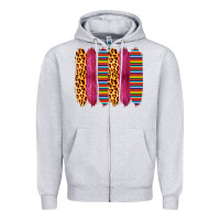 Heather Grey Pink Leopard Serape Brush Strokes Zipper Hoodie - Bettercallsaul