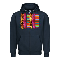 Navy Pink Leopard Serape Brush Strokes Zipper Hoodie - Bettercallsaul