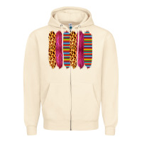 Sandshell Pink Leopard Serape Brush Strokes Zipper Hoodie - Bettercallsaul