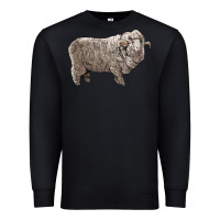 Black rambouillet sheep Premium Sweatshirt - LillyAllenDesigns