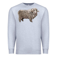 Heather Grey rambouillet sheep Premium Sweatshirt - LillyAllenDesigns