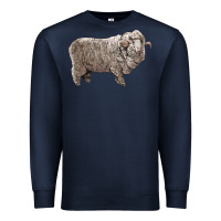Navy rambouillet sheep Premium Sweatshirt - LillyAllenDesigns