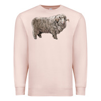 Pale Pink rambouillet sheep Premium Sweatshirt - LillyAllenDesigns