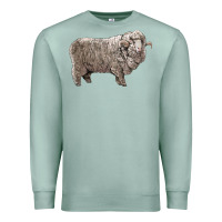 Seafoam rambouillet sheep Premium Sweatshirt - LillyAllenDesigns