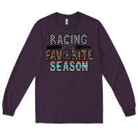 Plum racing is my favorite season Long Sleeve Tee - CowhideDigitalArt