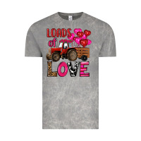 Valentine's Day Loads Of Love Tractor With Pin Heart Balloons Vintage Tee | Teevron