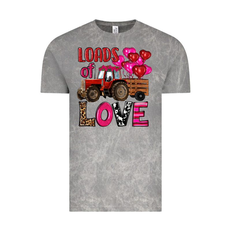 Valentine's Day Loads Of Love Tractor With Pin Heart Balloons Vintage Tee by RanaPortraitStore | Teevron