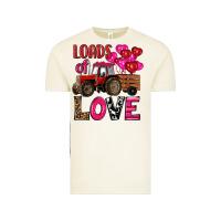Vintage Arctic valentine's day loads of love tractor with pin heart balloons Vintage Tee - RanaPortraitStore