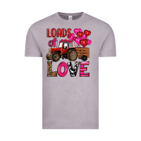Vintage Zinc valentine's day loads of love tractor with pin heart balloons Vintage Tee - RanaPortraitStore