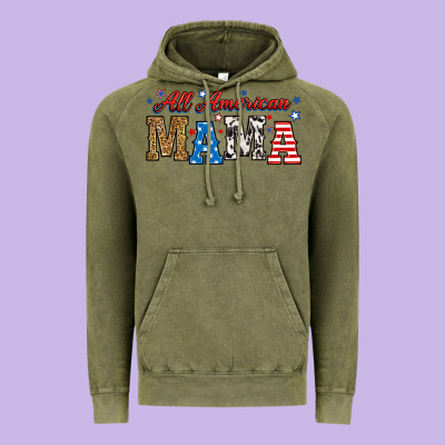 Vintage Hoodie all american mama