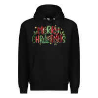 Black merry christmas Premium Hoodie - MaliasSmallBusiness