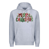 Heather Grey merry christmas Premium Hoodie - MaliasSmallBusiness