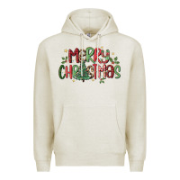 Oatmeal Heather merry christmas Premium Hoodie - MaliasSmallBusiness