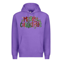 Purple merry christmas Premium Hoodie - MaliasSmallBusiness