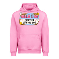 Fuchsia Pink hello i am obsessed with my dog Urban Hoodie - Artiststas