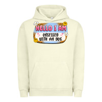 Pigment Pistachio hello i am obsessed with my dog Urban Hoodie - Artiststas