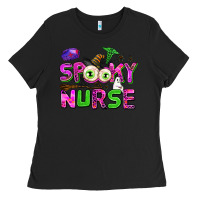 Black spooky nurse Ladies Tee - AdoDesignShop