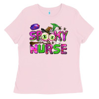 Bubblegum Pink spooky nurse Ladies Tee - AdoDesignShop