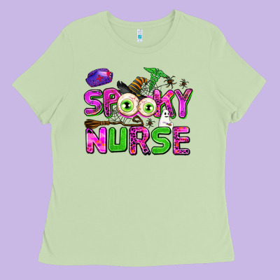Spooky Nurse Ladies Tee Designed By Adodesignshop