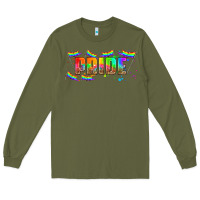 Army Green lgbtq pride  libbey glass Long Sleeve Tee - HRA Design Shop