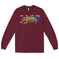 Burgundy lgbtq pride  libbey glass Long Sleeve Tee - HRA Design Shop