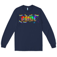 Navy lgbtq pride  libbey glass Long Sleeve Tee - HRA Design Shop