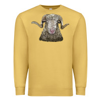 Antique Gold rambouillet sheep head Premium Sweatshirt - LillyAllenDesigns