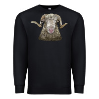 Black rambouillet sheep head Premium Sweatshirt - LillyAllenDesigns