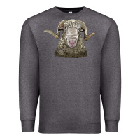 Charcoal Heather rambouillet sheep head Premium Sweatshirt - LillyAllenDesigns