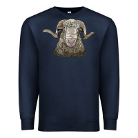 Navy rambouillet sheep head Premium Sweatshirt - LillyAllenDesigns