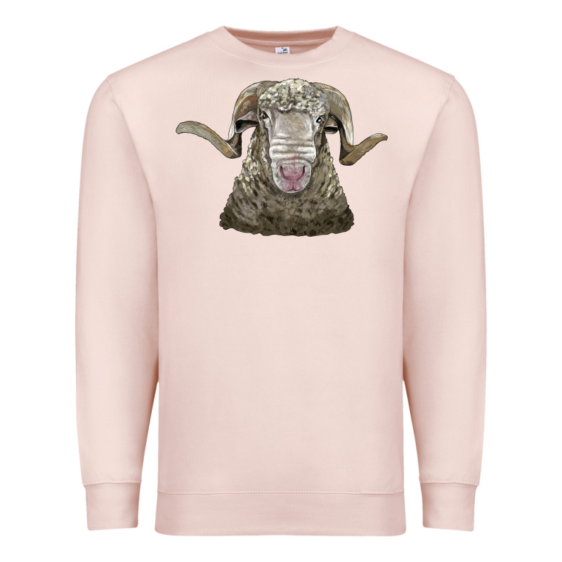 Rambouillet Sheep Head Premium Sweatshirt by LillyAllenDesigns | Teevron