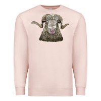 Pale Pink rambouillet sheep head Premium Sweatshirt - LillyAllenDesigns