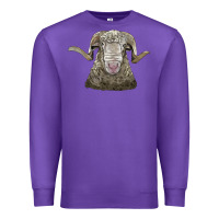 Purple rambouillet sheep head Premium Sweatshirt - LillyAllenDesigns