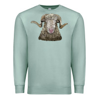Seafoam rambouillet sheep head Premium Sweatshirt - LillyAllenDesigns