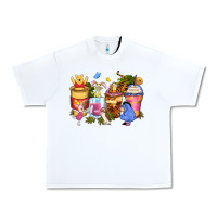 White cartoon characters coffee cups Urban Heavy Tee - Zillion Design Studio