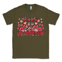Army Green happy valentines day dog pet Classic Tee - RacoonDesign