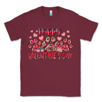 Burgundy happy valentines day dog pet Classic Tee - RacoonDesign