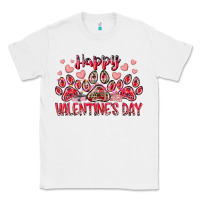 White happy valentines day dog pet Classic Tee - RacoonDesign