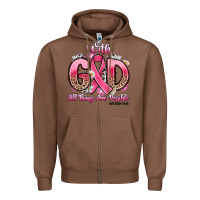 Chestnut breast cancer with god all things are possible Zipper Hoodie - Artiststas