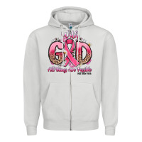 Dove Grey breast cancer with god all things are possible Zipper Hoodie - Artiststas